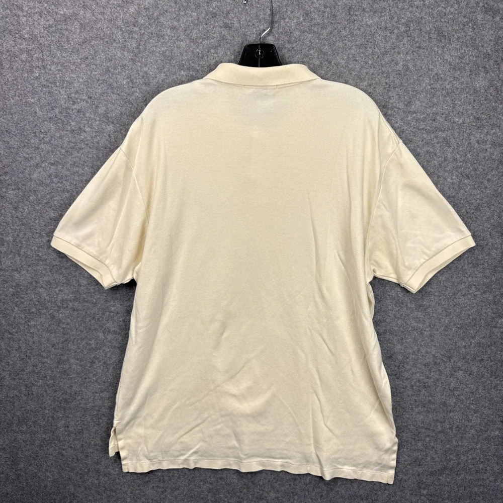 Polo Ralph Lauren Mens XL Cream Cotton Short Sleeve Pony‎ Logo Polo Shirt